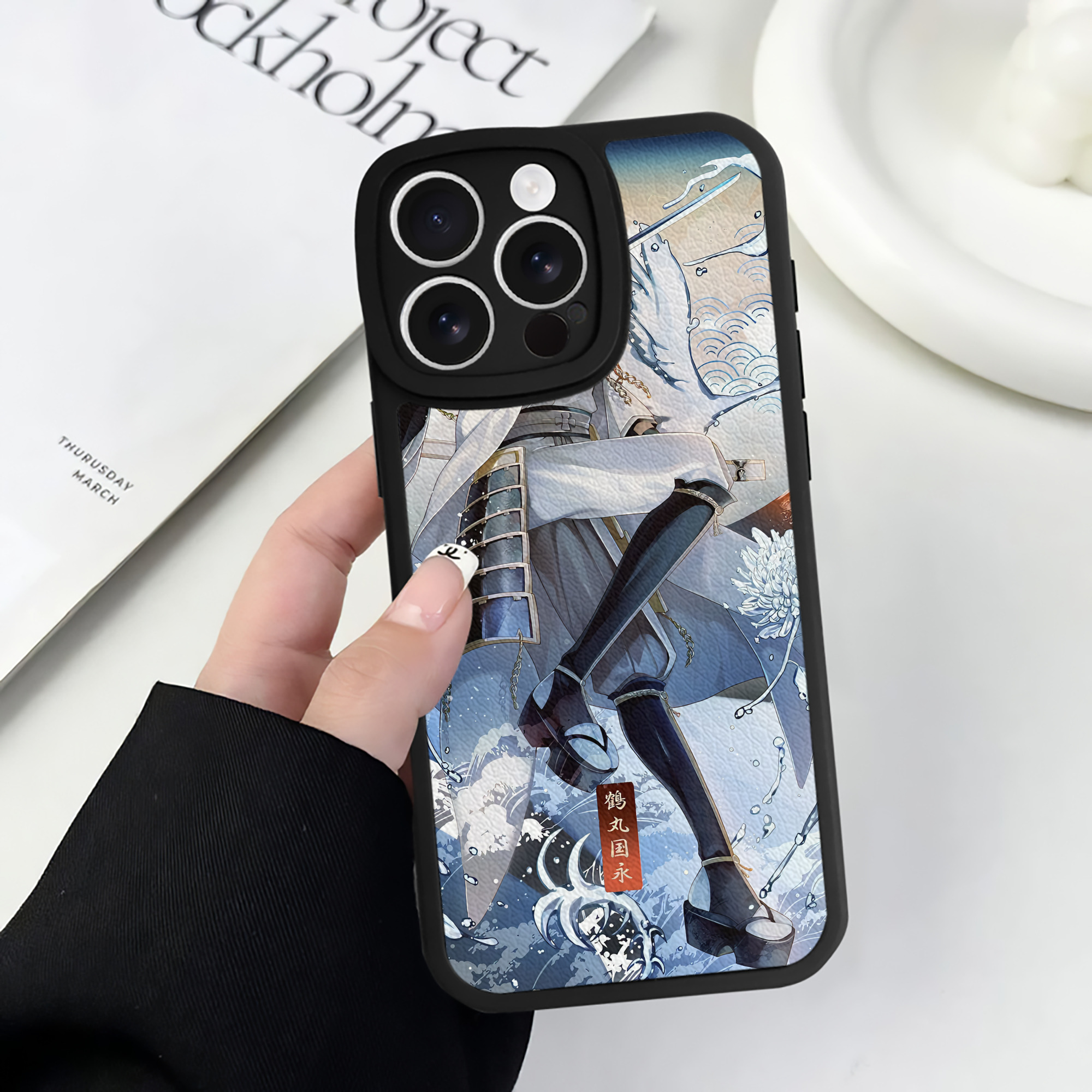 （画像用） 刀剣乱舞 Touken Ranbu 【iPhone 16シリーズ対応】シリコンスマホケース（レザー調） 材質：シリコン